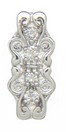 ELONGATED DIAMOND SPACER W/CURLS AND