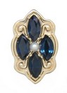 OVAL SLIDE WITH CLUSTER STONE CENTER