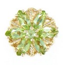 SLIDE W/ MARQ PERIDOT IN A FLOWER DE