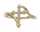 LDS 1 DIAMOND CROSS RING