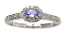 LDS TANZANITE & DIAMOND RING   0.12