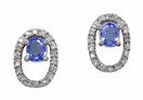 TANZANITE AND DIAMOND EARRINGS  0.11