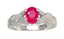 LDS OV RUBY & DIAMOND RING