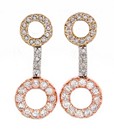 LDS DOOR KNOCKER DIAMOND EARRINGS