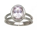 LDS OVAL KUNZITE RING