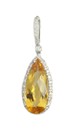 LDS P/S CITRINE & DIAMOND PENDANT