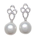 LDS PEARLS & DIAMONDS EARRINGS