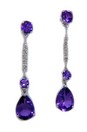 AMETHYST AND DIAMOND EARRINGS