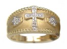 LADIES BYZANTINE RING W/CROSS CENTER