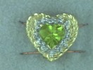 HEART SLIDE WITH HEART SHAPE PERIDOT