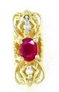 SOLID BACK SPACER W/OV BURM RUBY AND