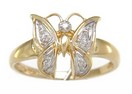 LDS DIAMOND BUTTERFLY RING