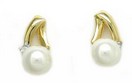 PEARL EARRINGS W/DIAMOND