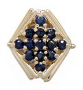 SOLID BACK SAPPHIRE CLUSTER SLIDE