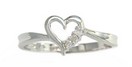 LDS 3 DIAMOND OPEN HEART RING