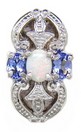 LDS SOL BACK OV OPAL & TANZANITE SLI