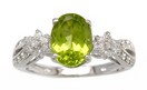 LDS PERIDOT AND DIAMOND RING    0.19