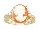 LDS CAMEO & PEARLS RING