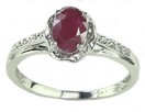 LDS OV RUBY & DIAMOND RING