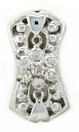 LDS FILIGREE SLIDE W/7 DIA FLOWER CT