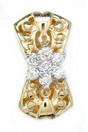 LDS FILIGREE SLIDE W/7 DIA FLOWER CT