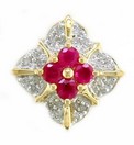 RD RAISED RUBY SLIDE W/ROUND CENTER