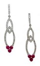 P/S LINKED RUBY EARRINGS