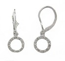 LDS DIAMOND CIRCLE EARRINGS ON LEVER