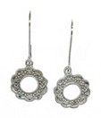 LDS DIAMOND CIRCLE EARRING ON LEVER