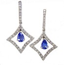 LDS P/S TANZ & DIAMOND EARRINGS