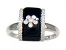 LDS ONYX & DIAMOND RING