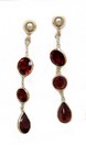 LDS GARNET DROP EARRINGS