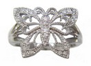 LDS DIAMOND BUTTERFLY RING