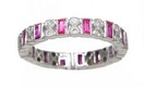 LDS RUBY & DIA ETERNITY BAND