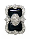 LDS SOLID BACK ONYX & DIAMOND SLIDE