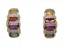 SEMI PREC BAGUETTE CHANNEL EARRING W