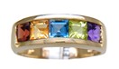 14KT MULTI COLOR RING