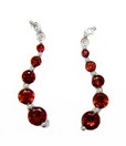 LADIES JOURNEY GARNET & DIAMOND EARR