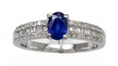 LDS OV SAPP & BAGUETTES DIAMOND RING