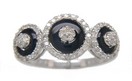 LDS ONYX & DIAMOND RING