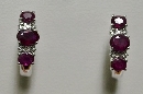 Ruby & Dia Silver Earr (Match G729)