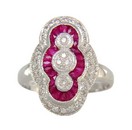 LDS ESTATE RUBY & DIAMOND RING