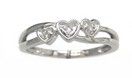 LDS 3 HEARTS DIAMOND RING