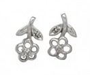 FLOWER AND LEAF DIAMOND EARRING