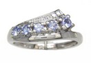 LDS TANZANITE AND DIAMOND RING