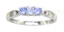 LDS DIAMONDS & TANZANITE RING