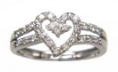 LDS HEART SHAPE RING WITH DIAMONDS