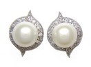 LDS PEARL & DIAMOND EARRINGS