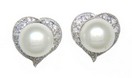 LDS PEARL & DIAMOND EARRINGS