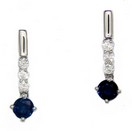 LDS SAPP & DIAMPOND EARRINGS